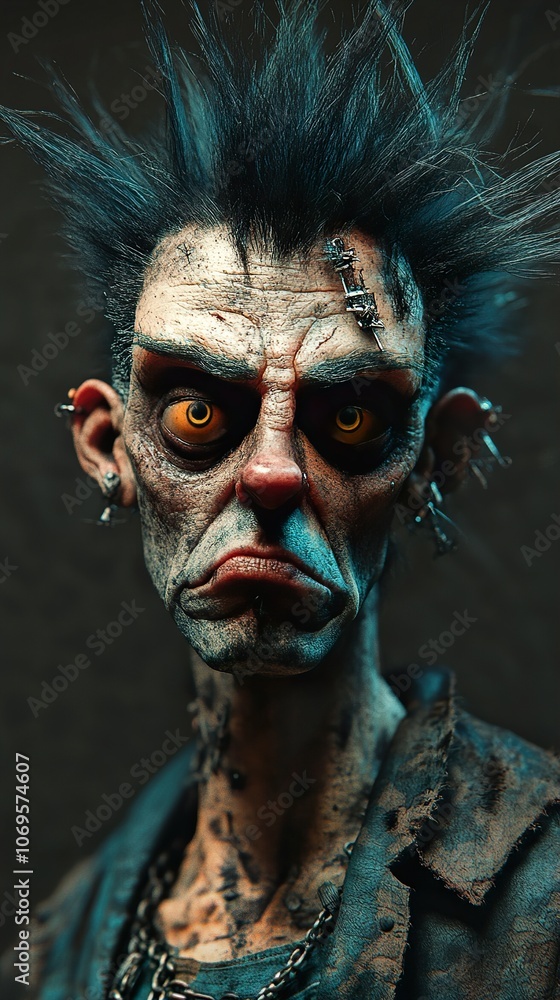 Cyberpunk Character: A Gritty and Detailed 3D Art Illustration Cyberpunk Character: A Gritty and Detailed 3D Art Illustration