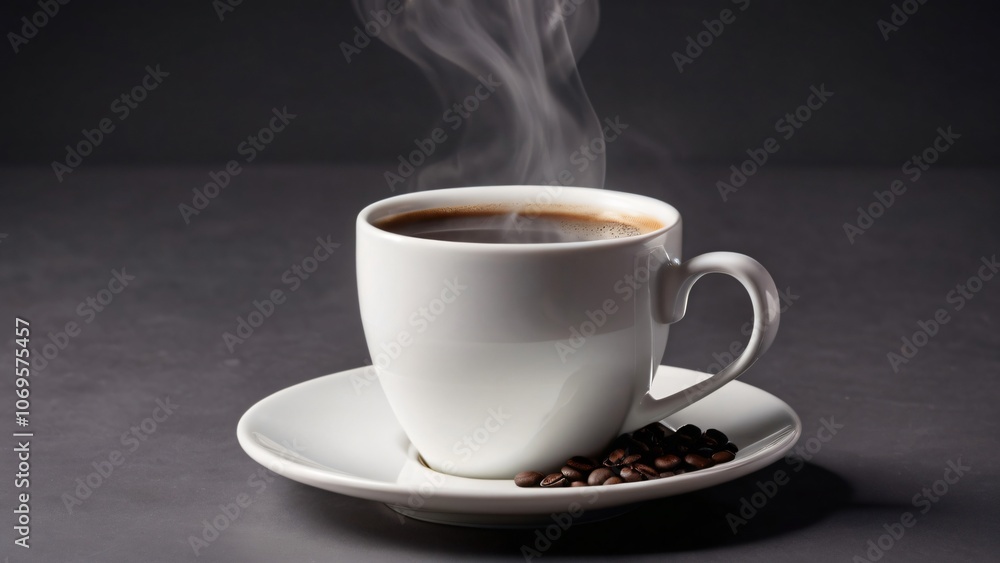 cup of coffee on black cup of coffee on black