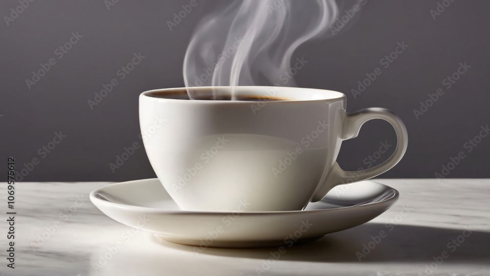 cup of coffee with steam cup of coffee with steam