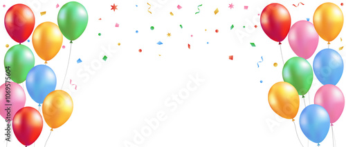 Colorful balloons vector design material