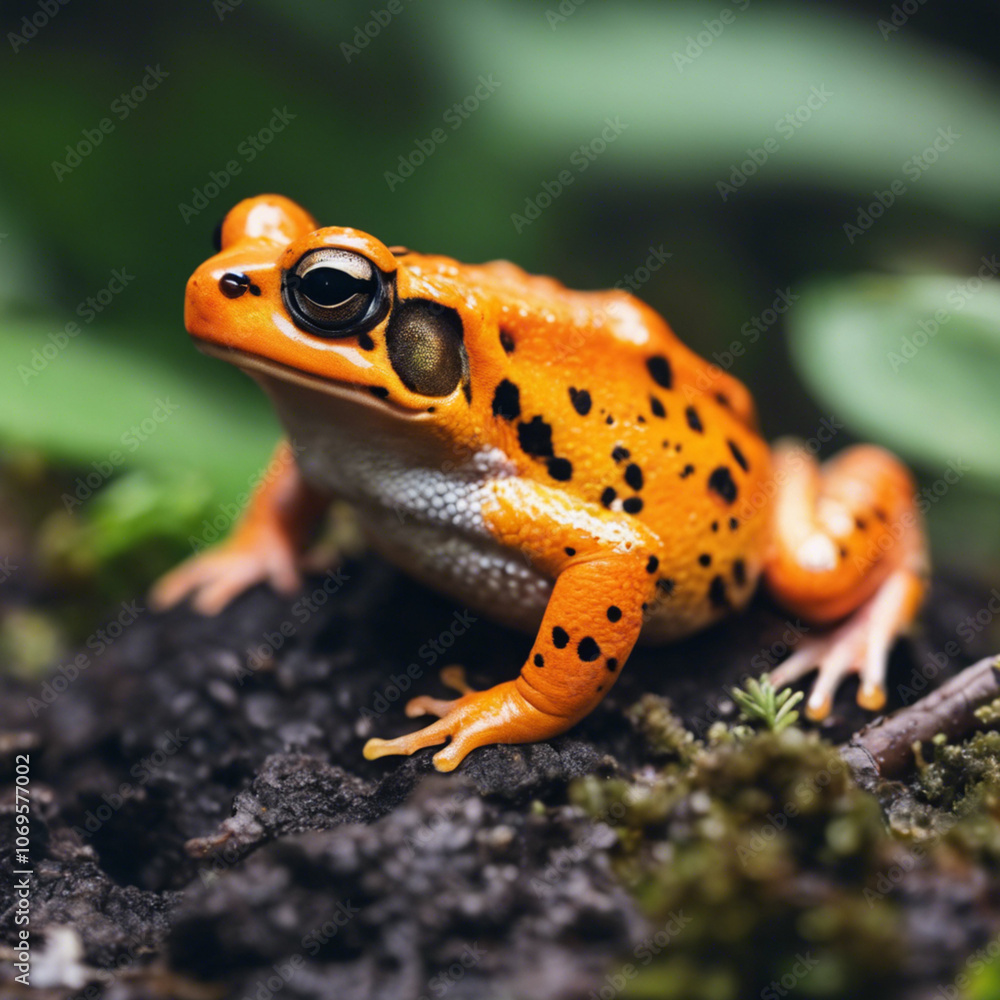 Fototapeta premium Orange Frog Closeup