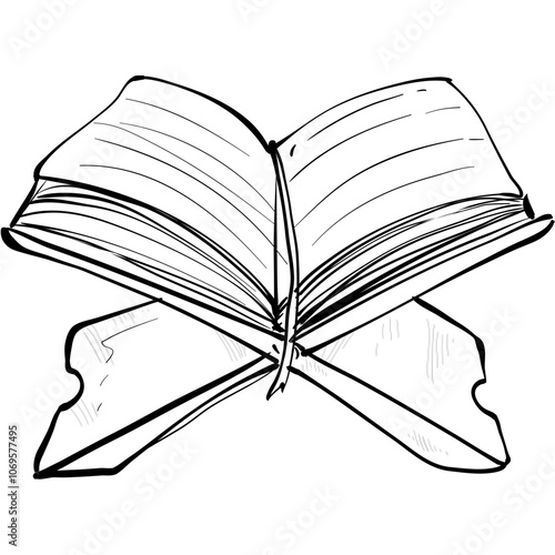 Handdrawn Quran Illustration Illustration