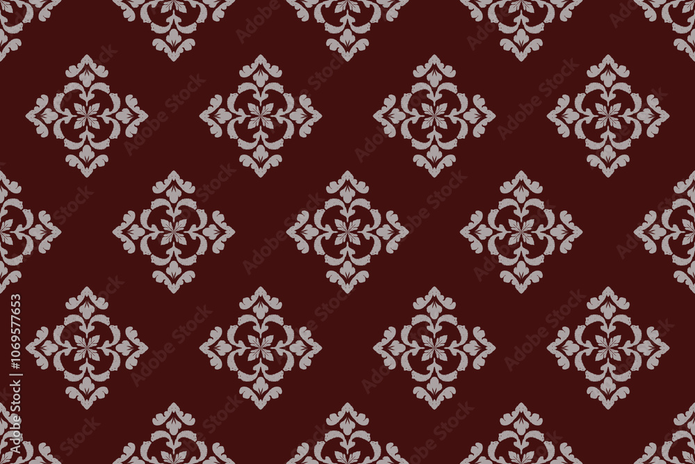 Geometric ethnic oriental ikat pattern traditional Design for background,carpet,wallpaper,clothing,wrapping,Batik,fabric,Vector illustration.embroidery style. Geometric ethnic oriental ikat pattern traditional Design for background,carpet,wallpaper,clothing,wrapping,Batik,fabric,Vector illustration.embroidery style.
