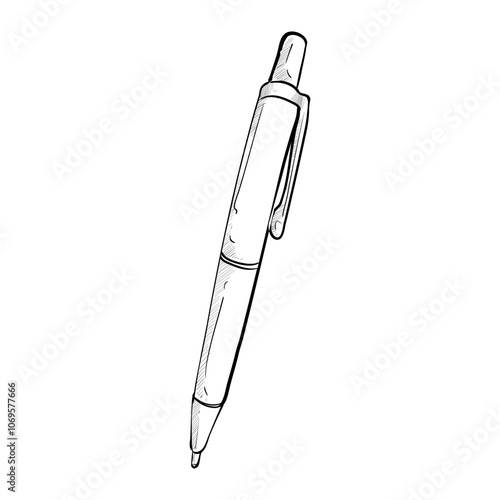 Handdrawn Ballpoint Pen Illustration