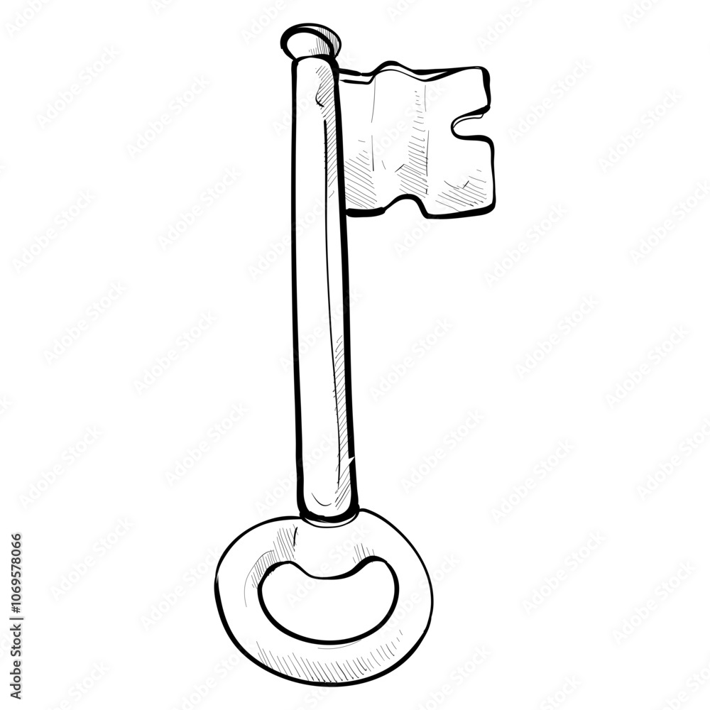Handdrawn Key Illustration Handdrawn Key Illustration
