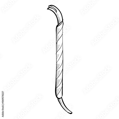 Handdrawn Crowbar Illustration