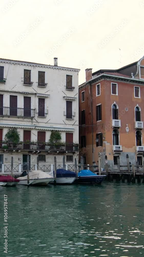 Stabilized Shot of Venice Grand Canal in Italy from tourist boat. - As UNESCO world heritage, Venice is an important tourist destination in Italy with its beautiful cityscape, also busy port of Italy. Stabilized Shot of Venice Grand Canal in Italy from tourist boat. - As UNESCO world heritage, Venice is an important tourist destination in Italy with its beautiful cityscape, also busy port of Italy.