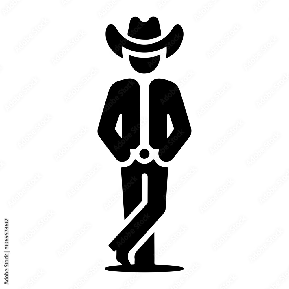 Simple and Timeless Cowboy Icon Vector Illustration Simple and Timeless Cowboy Icon Vector Illustration