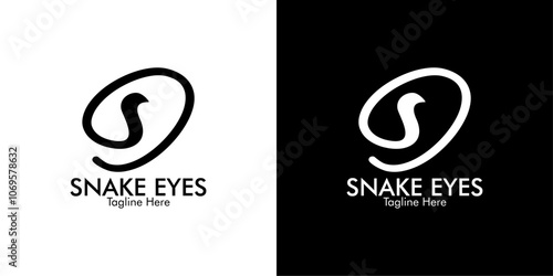snake eyes vector logo design