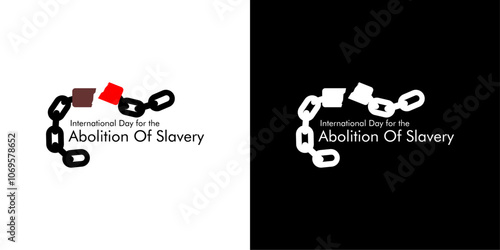 abolition of slavery vector logo for campaign