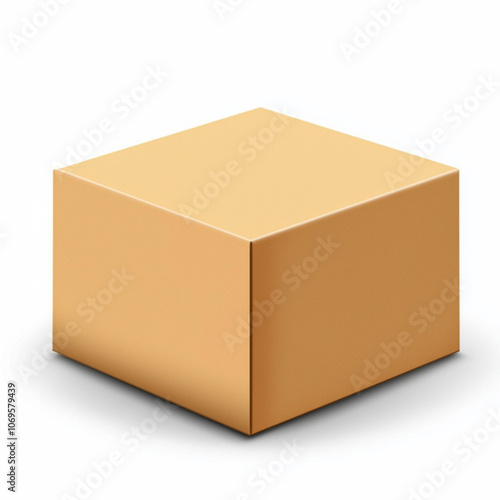 cardboard box isolated on white