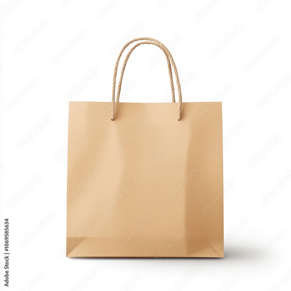 Simple Brown Paper Bag with Twisted Handles Simple Brown Paper Bag with Twisted Handles