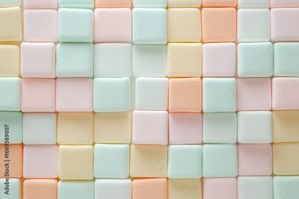 Close-Up of Colorful Seamless Marshmallows Close-Up of Colorful Seamless Marshmallows