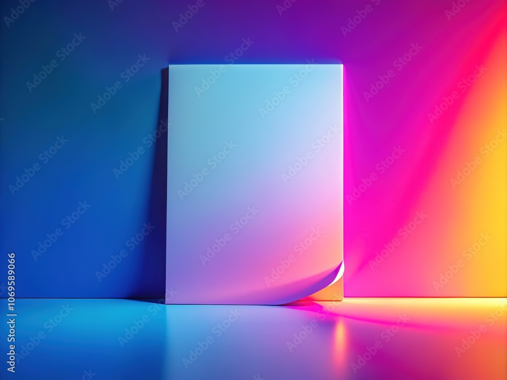Elegant Empty Mockup, Blank Page 3D Silhouette Elegant Empty Mockup, Blank Page 3D Silhouette