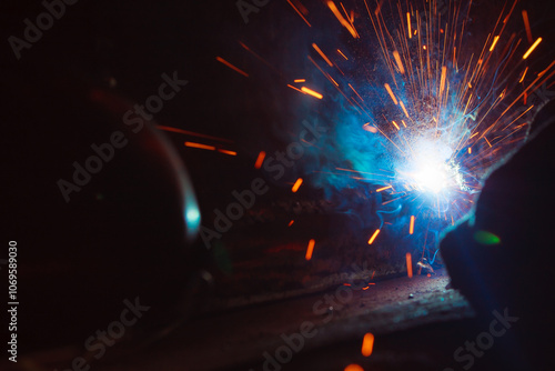 A bright flash of light and a sheaf of sparks in a cloud of smoke. Miniature Universe. Design elements for invitation, wedding cards, greeting cards, Silvester day, christmas decoration.