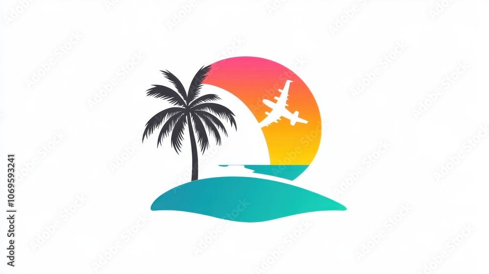 illustration of a tropical island illustration of a tropical island