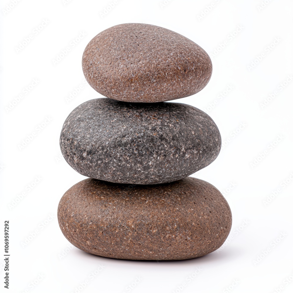 Stacked smooth river stones Stacked smooth river stones