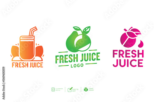 Set of Colorful company logo collection design ideas vector 