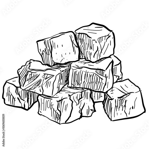 fillet meat handdrawn illustration