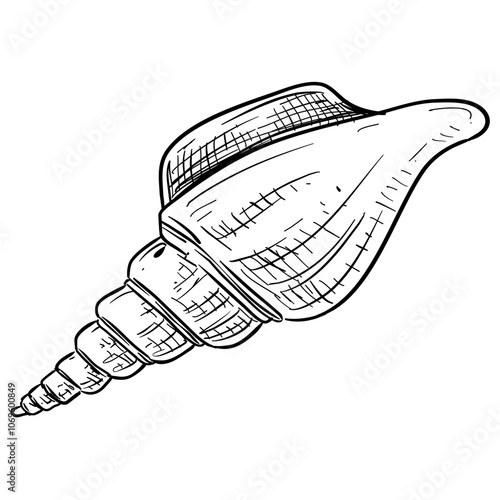 sea shell handdrawn illustration