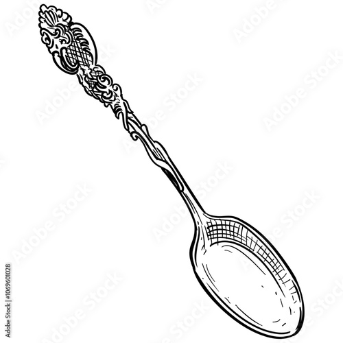 teaspoon handdrawn illustration