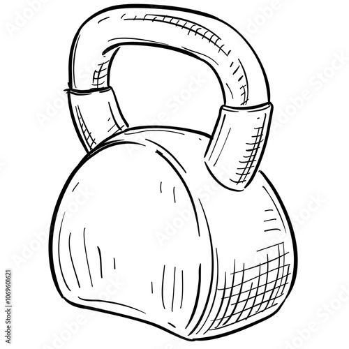 kettlebell handdrawn illustration