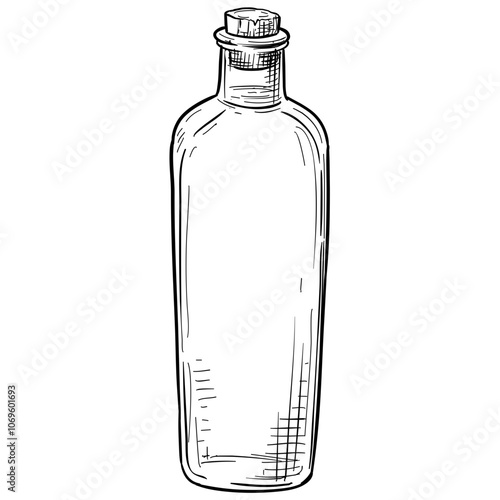 bottle handdrawn illustration