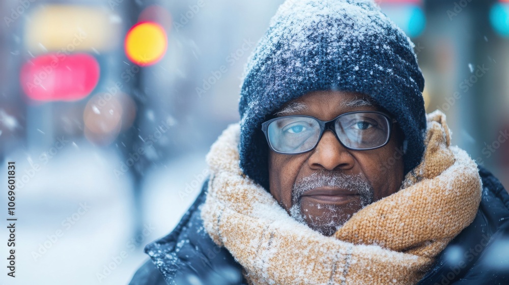 Senior person bundled up in winter attire, highlighting cost of living concerns Senior person bundled up in winter attire, highlighting cost of living concerns