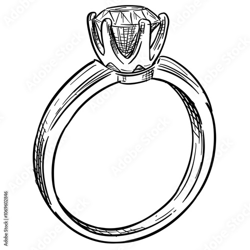 wedding ring handdrawn illustration