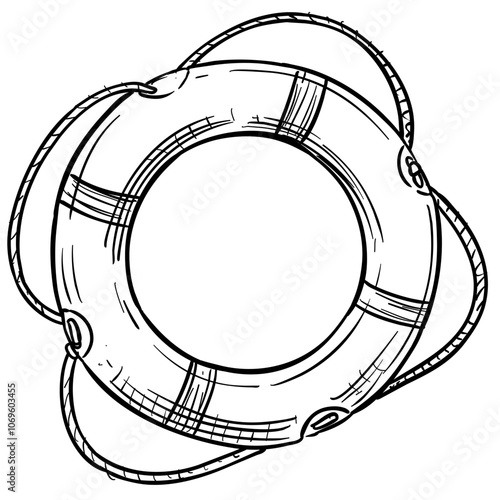 lifebuoy handdrawn illustration