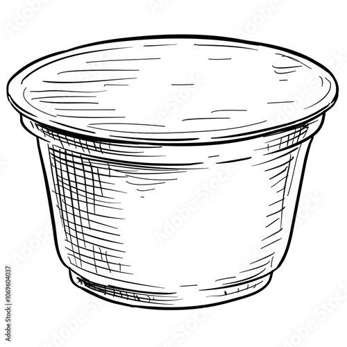 Organic Yogurt Handdrawn Illustration