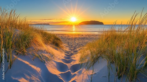 Sunrise Over a Beach