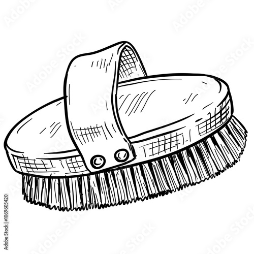 Handdrawn Horse Brush Illustration