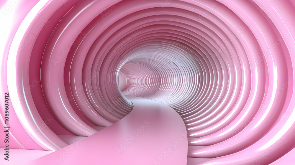 Abstract Pink 3D Tunnel Background Abstract Pink 3D Tunnel Background