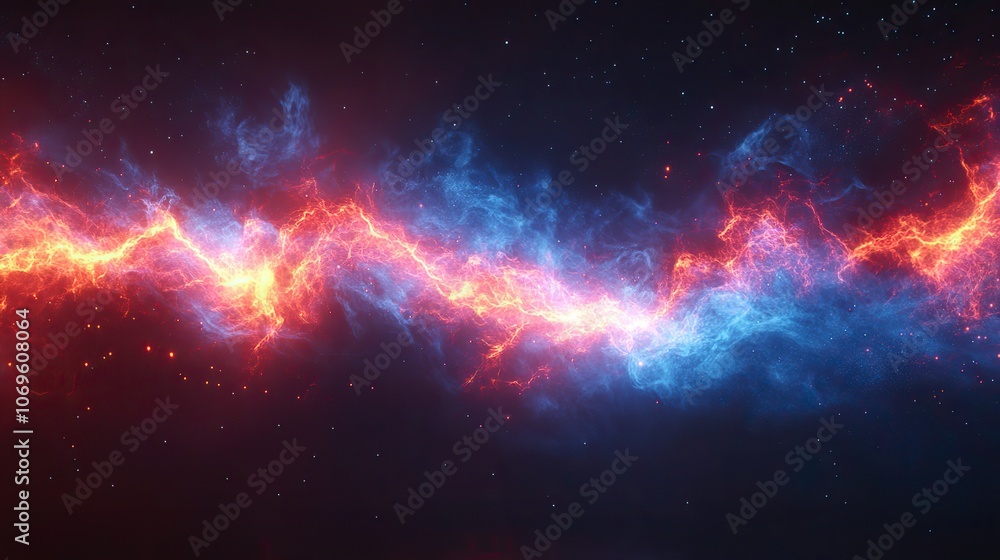 Abstract vector electric lightning concept for battle or confrontation themes. Abstract vector electric lightning concept for battle or confrontation themes.