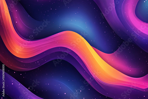 Vibrant Neon Abstract Backgrounds: Fluid Waves in Eye-Catching Colors