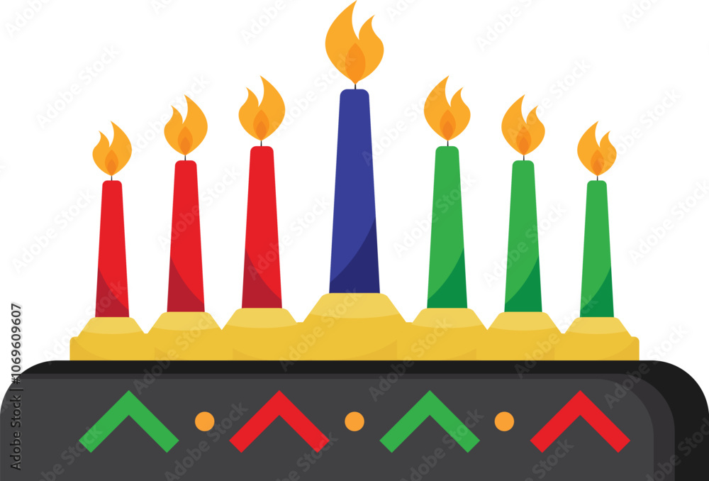 Kwanzaa celebration candles vector illustration Kwanzaa celebration candles vector illustration