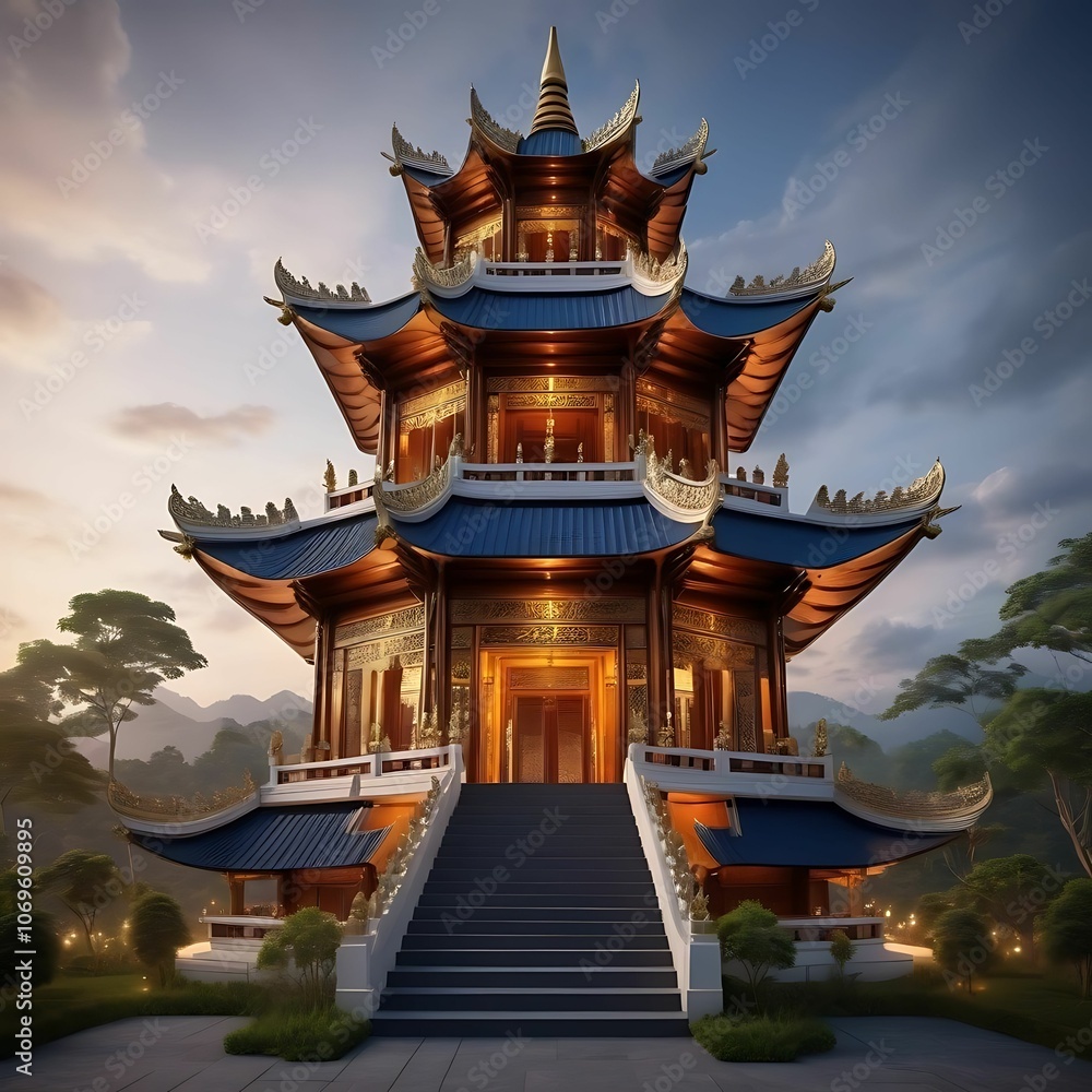 Thai-inspired wallpaper designs with a touch of Dynamic Dimensions and 3D effects Thai-inspired wallpaper designs with a touch of Dynamic Dimensions and 3D effects