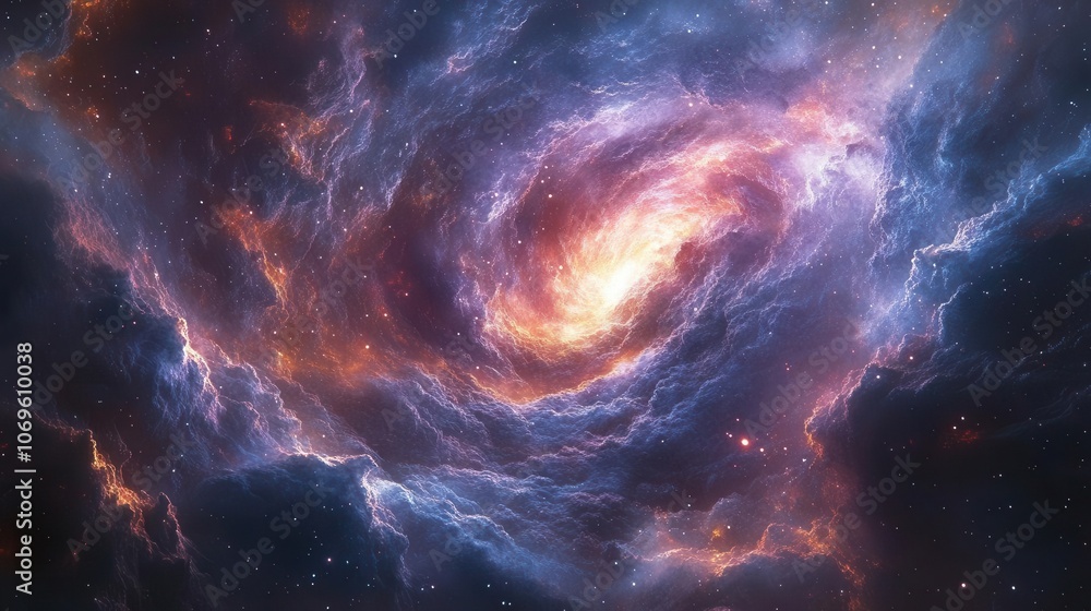 Fototapeta premium stunning nebula wallpaper featuring swirling stardust in hues of blue, purple, and magenta, capturing the beauty of the galaxy in a mesmerizing illustration