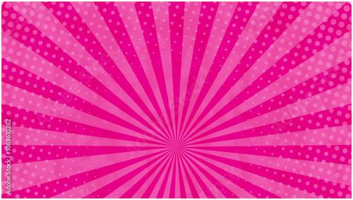 彩風シンプルな集中線・ピンク