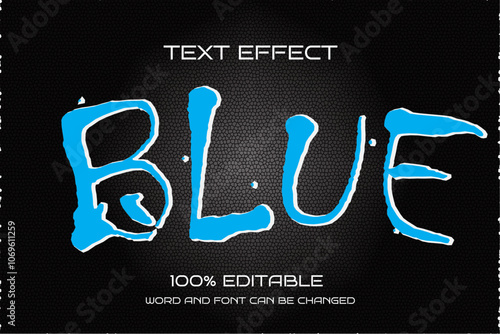 blue ice text effect,font effect
