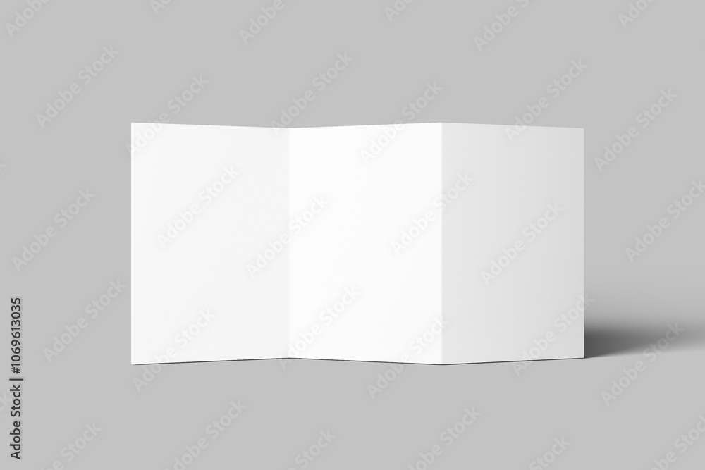 Naklejka premium A5 Trifold Brochure Mockup