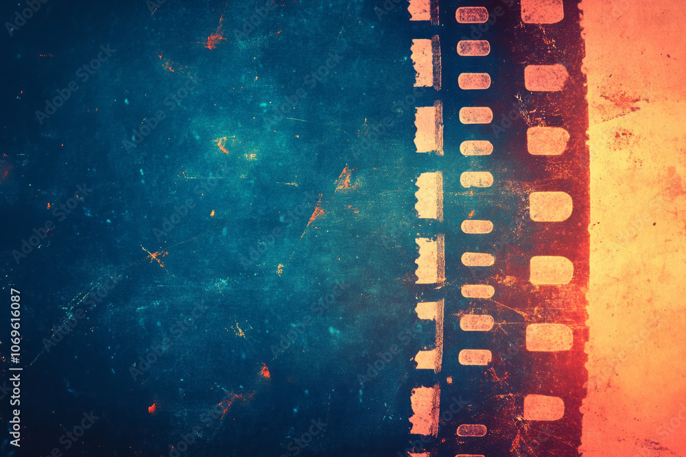Obraz premium A Journey Through Vintage Film: Exploring Retro Textures and Abstract Backgrounds