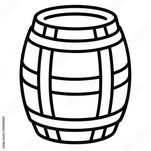 Barrel outline vector