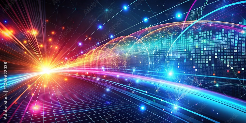 Futuristic Cyberspace Data Transfer - High Speed Internet Futuristic Cyberspace Data Transfer - High Speed Internet
