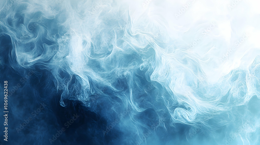 Obraz premium Abstract Blue and White Swirling Background, swirls, texture, pattern, design, digital art