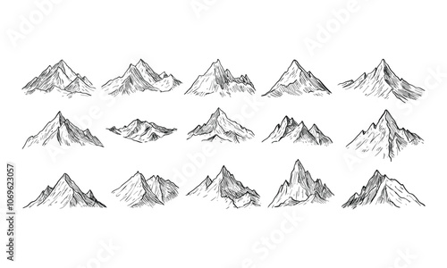 Handdrawn Mountain Collection