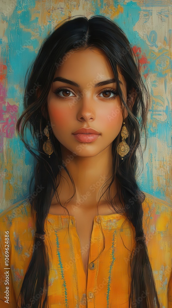 portrait of a pretty indian college girl depicted in a vibrant campus setting showcasing her individuality and confidence surrounded by elements of student life and cultural diversity portrait of a pretty indian college girl depicted in a vibrant campus setting showcasing her individuality and confidence surrounded by elements of student life and cultural diversity