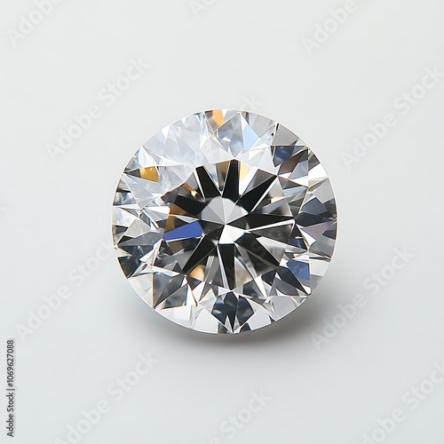 Diamond isolated on white background, close up