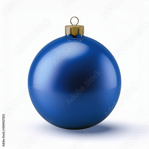 Blue Christmas Ornament Isolated on White